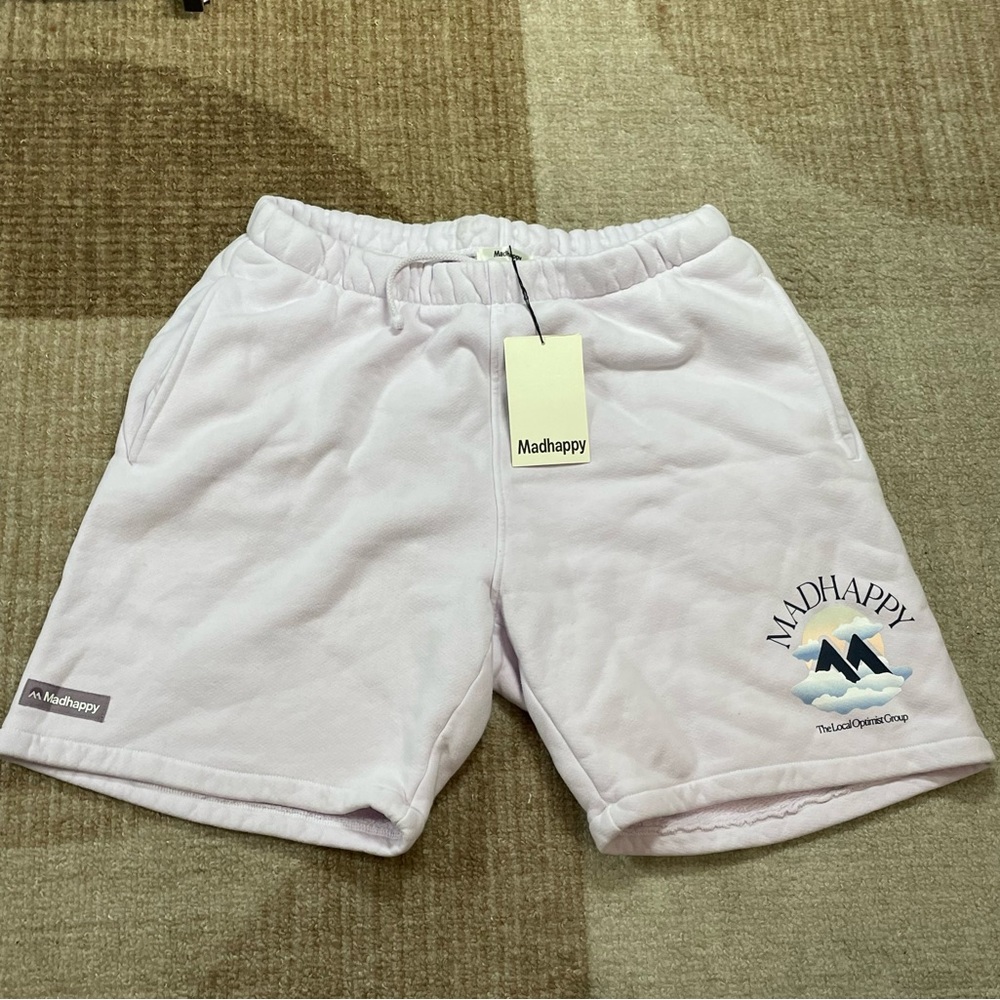 NEW MADHAPPY SUMMER OUTDOOR FLEECE SHORTS MISTY SZ EXTRA LARGE XL